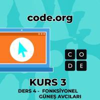 code org Kurs 3 Ders 4 – 4.Fonksiyonel Güneş Avcıları